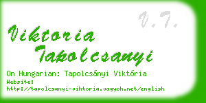 viktoria tapolcsanyi business card
