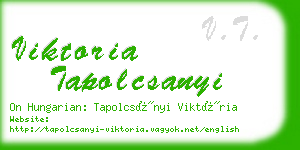 viktoria tapolcsanyi business card